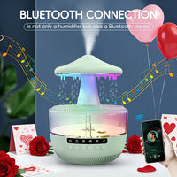 Upgraded Version - Colorful Raindrop Music Humidifier - Green