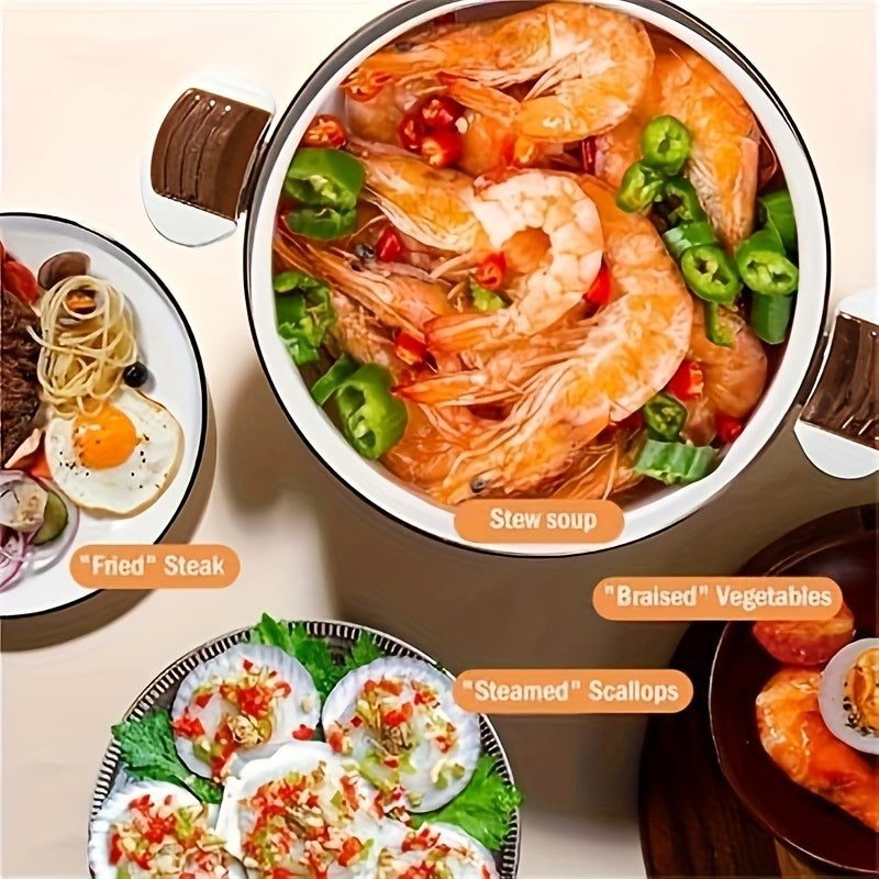 Enamel Cooking Pot, Large-capacity Double-handled Stew Pot, Non-stick Multifunctional Home Pot, Suitable for Large Gatherings Such As Labor Day, Christmas, And Other Celebrations.