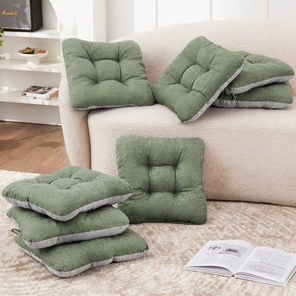 New Year 4/8pcs Memory Foam Chair Cushions, M L Size Available, Outdoor/Indoor Chair Pads for Dining Chairs 4/8 Pack, Seat Cushions for Kitchen, Dining Room, Office, Patio Chair