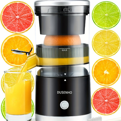 Rechargeable Electric Citrus Juicer - USB Powered Juicer Machine with Cleaning Brush, Portable Compact Juicer for Orange, Lemon, Limes