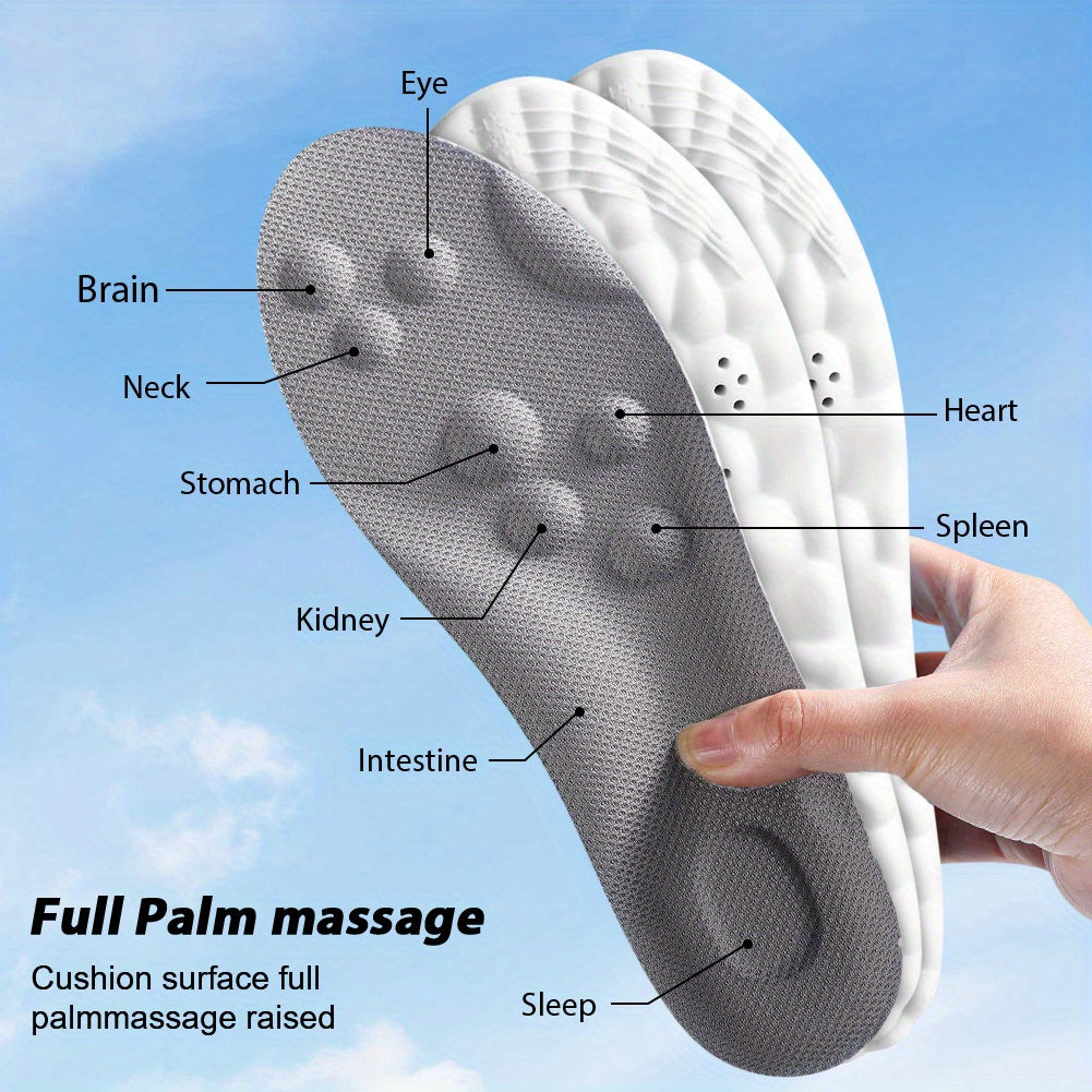 [6pcs of 4D Foam Insoles] - Memory Foam Insoles Designed for Work And Sports for Both Men And Women, Featuring High Elasticity, Comfort, Breathability