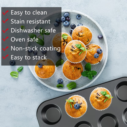 Bakeware Sets, Baking Pans Set, Nonstick Oven Pan for Kitchen, 2/6/14/15pcs Including Rack, Cookie Sheet, Cake Pans, Loaf Pan, Muffin Pan, Pizza Pan