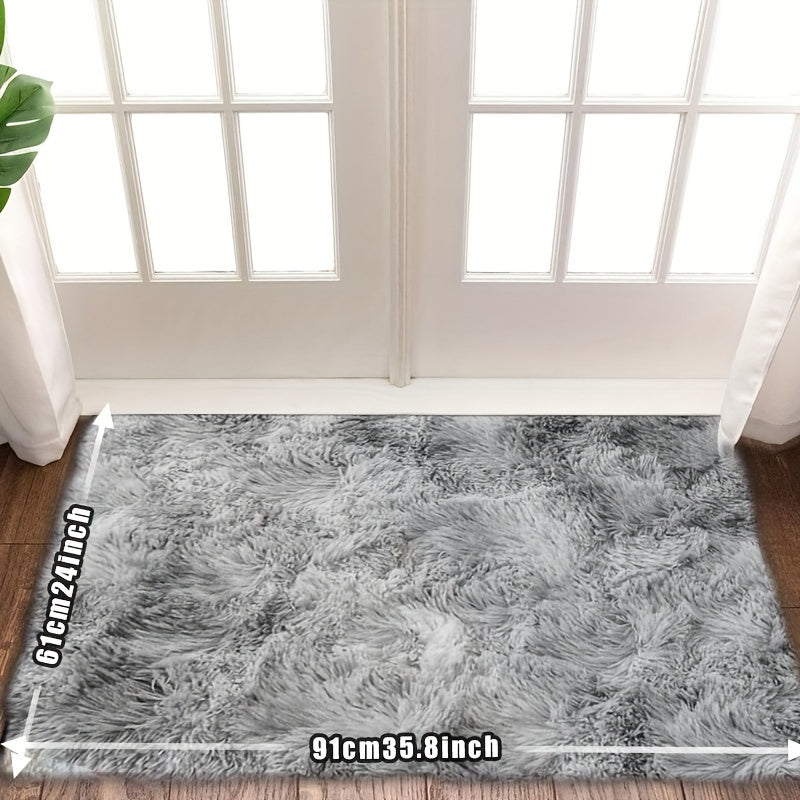 1 Tie Dye Plush Soft Indoor Area Rug, Modern Plush Carpet, Non-slip,, Suitable for Living Room And Bedroom Areas, Home Decor, Fluffy Carpet