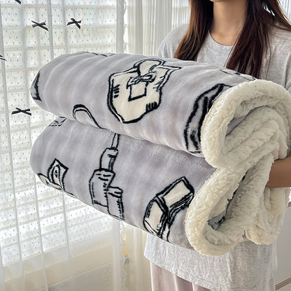 400-450gsm Heavyweight Flannel Blanket – Thick Warm Woven Throw for Bed, Sofa & Bedroom, Machine Washable, 16 Patterns, 4 Sizes