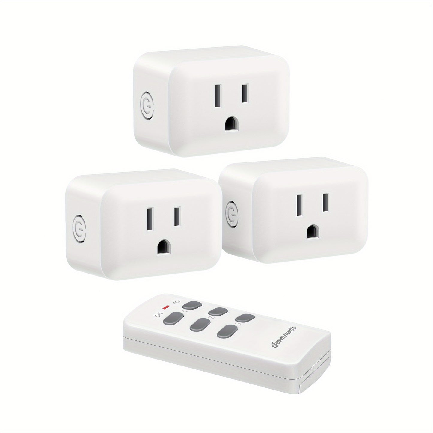 DEWENWILS Wireless Remote Control Outlet, Programmable And Expandable Electrical Outlet Switch, Wireless Remote Light Switch, 100FT Range, 10A