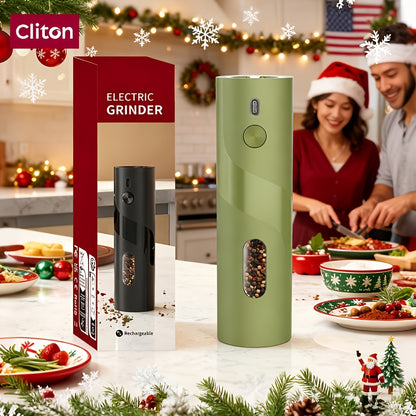 1/2pcs Salt And Pepper Seasoning Bottles Electric Grinder Kitchen Electric Spice Grinder With Grinding Inspection Light Top-Filling Large Capacity Two-Piece Set With Charging Base Electric Spice Grinder Gift Set Preferred Kitchen Accessories