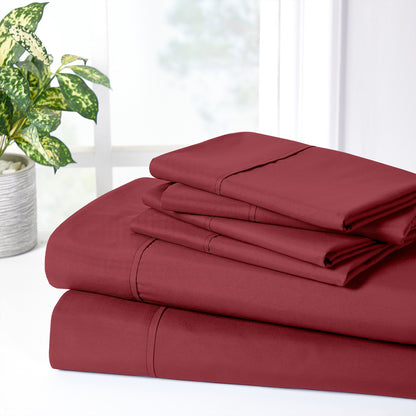 Dan River Bamboo 2000 Thread Count 6-Piece Sheet Set with SnugGrip - Extra Wide Elastic Band on Fitted - Soft, 16 Inch Deep Pocket - Shrink & Wrinkle Resistant