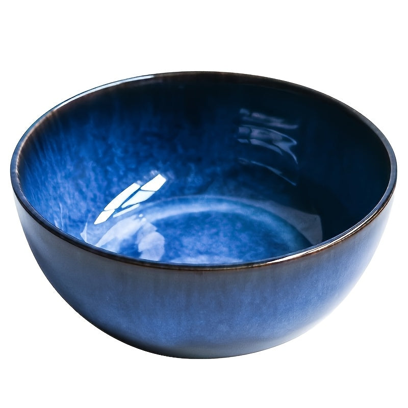 TAUFIKT 2 X 81.15oz Extra Large Ceramic Bowls - Dark Blue, Stylish And Durable - Perfect for Salads, Noodles And Ramen - Ideal for Home Kitchens, Restaurants And Hotels for Christmas Valentine's Day Thanksgiving New Year's Eve Get-togethers, Gifts...