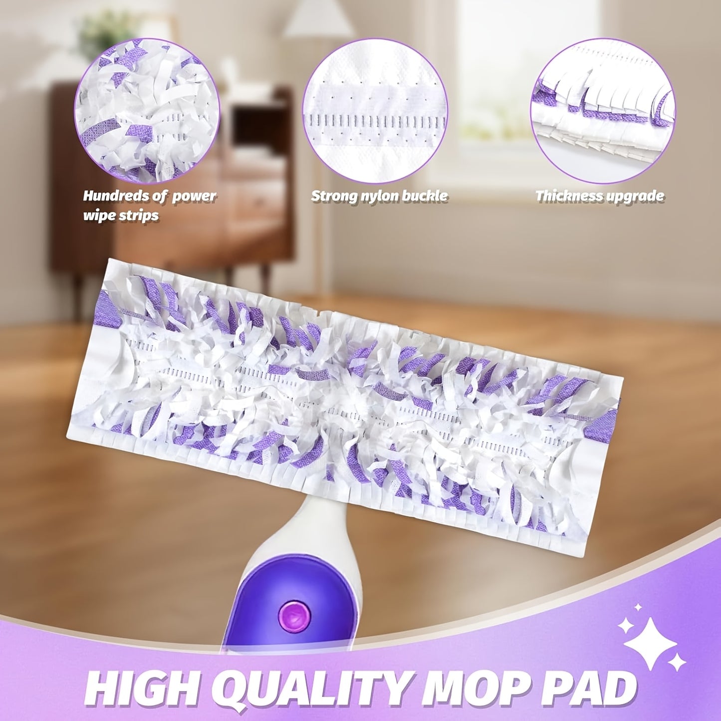 Mop Pads Refills Compatible with Swiffer PowerMop Dry and Wet Use Disposable Multi-Surface Floor Cleaning Pads for Hardwood Tile Laminate No Mop Included 15 Count or 50 Count Bulk Value Pack