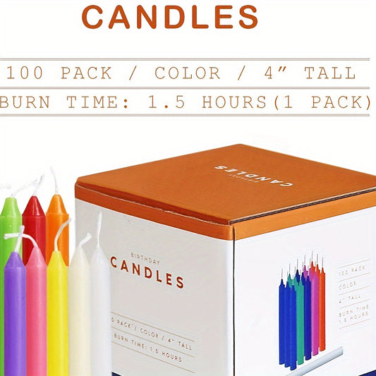 4-Inch Colored Wax Rods, Smoke-Free And Drip-Free, Perfect for Creating an Elegant And Romantic Atmosphere. Ideal for Family Gatherings, Swimming Pools, Weddings, Churches, And Also Great for Occasions Like Valentine'S Day, Thanksgiving