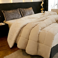 Single beige quilt