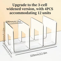 Large, 4 pieces/can hold 12 packs, extra large compartments