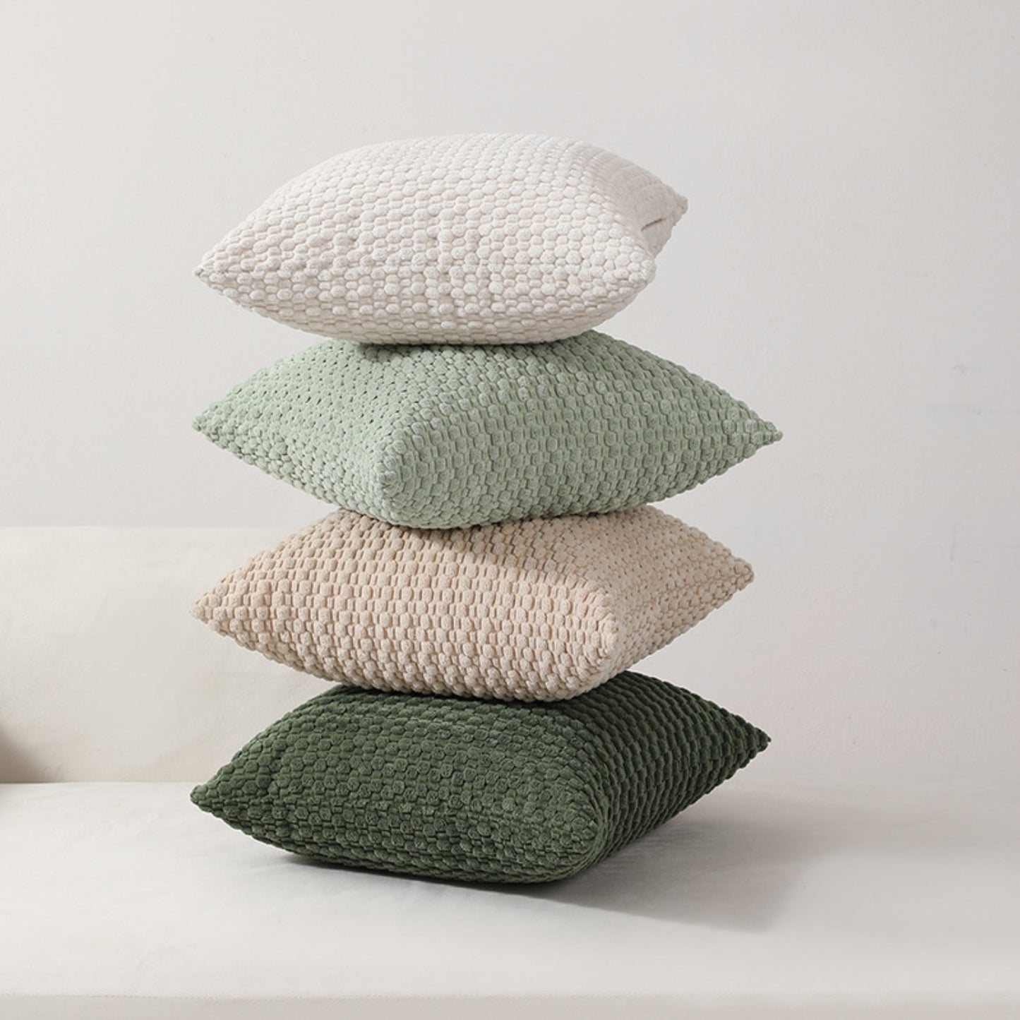 English Translation 4pcs Modern Double-Sided Plush Pillow Covers with Christmas & Warm Winter Vibe | Machine Washable & Durable | Suitable for Sofa, Office Chair, Bedhead | Decorative Cushion Covers for Sofa & Bed