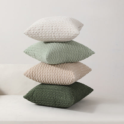 English Translation 4pcs Modern Double-Sided Plush Pillow Covers with Christmas & Warm Winter Vibe | Machine Washable & Durable | Suitable for Sofa, Office Chair, Bedhead | Decorative Cushion Covers for Sofa & Bed