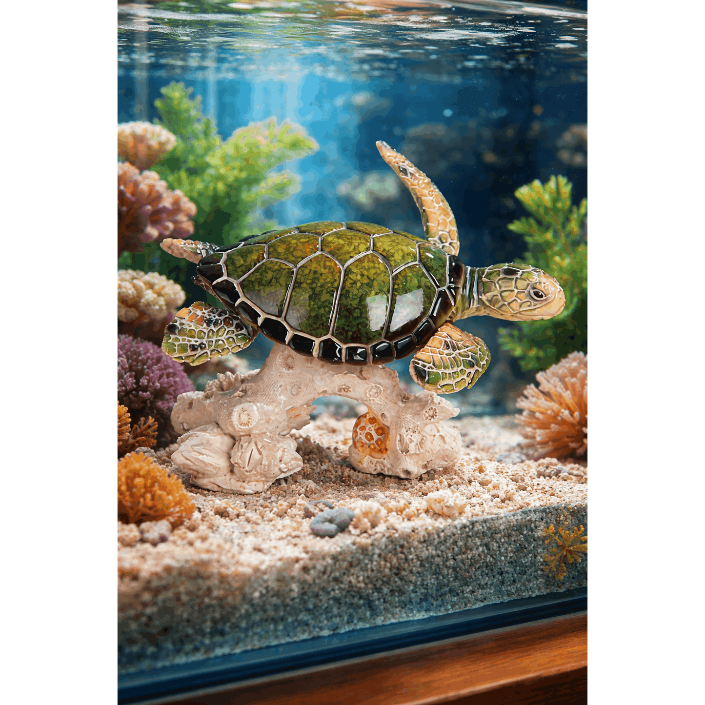4.75"W Sea Turtle Upwards Figurine Perfect for Home or Room Decor, Unique Gift for Housewarmings, Holidays, and Birthdays, and a Great Collectible Piece