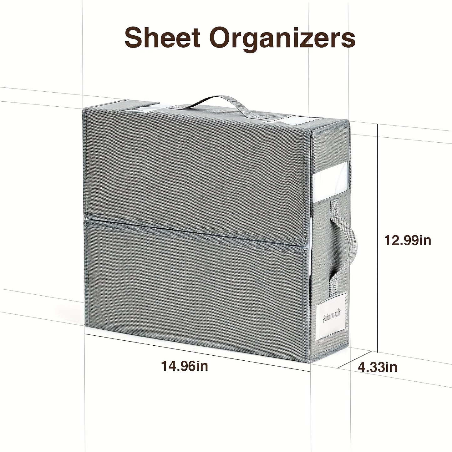 Sheet Organizers and Storage Foldable Closet Organizer Boxes for Bedding, Blankets & Clothes – Bedroom Wardrobe Under Bed Storage Containers, 3 or 6 Pack
