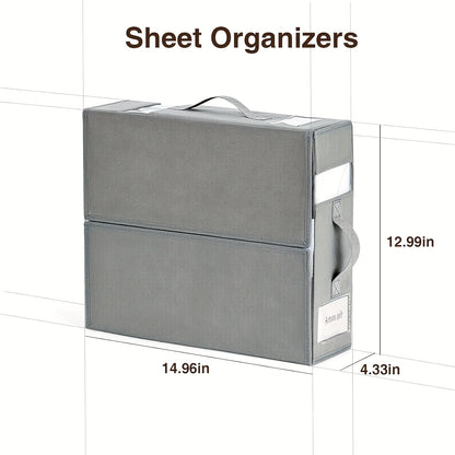 Sheet Organizers and Storage Foldable Closet Organizer Boxes for Bedding, Blankets & Clothes – Bedroom Wardrobe Under Bed Storage Containers, 3 or 6 Pack