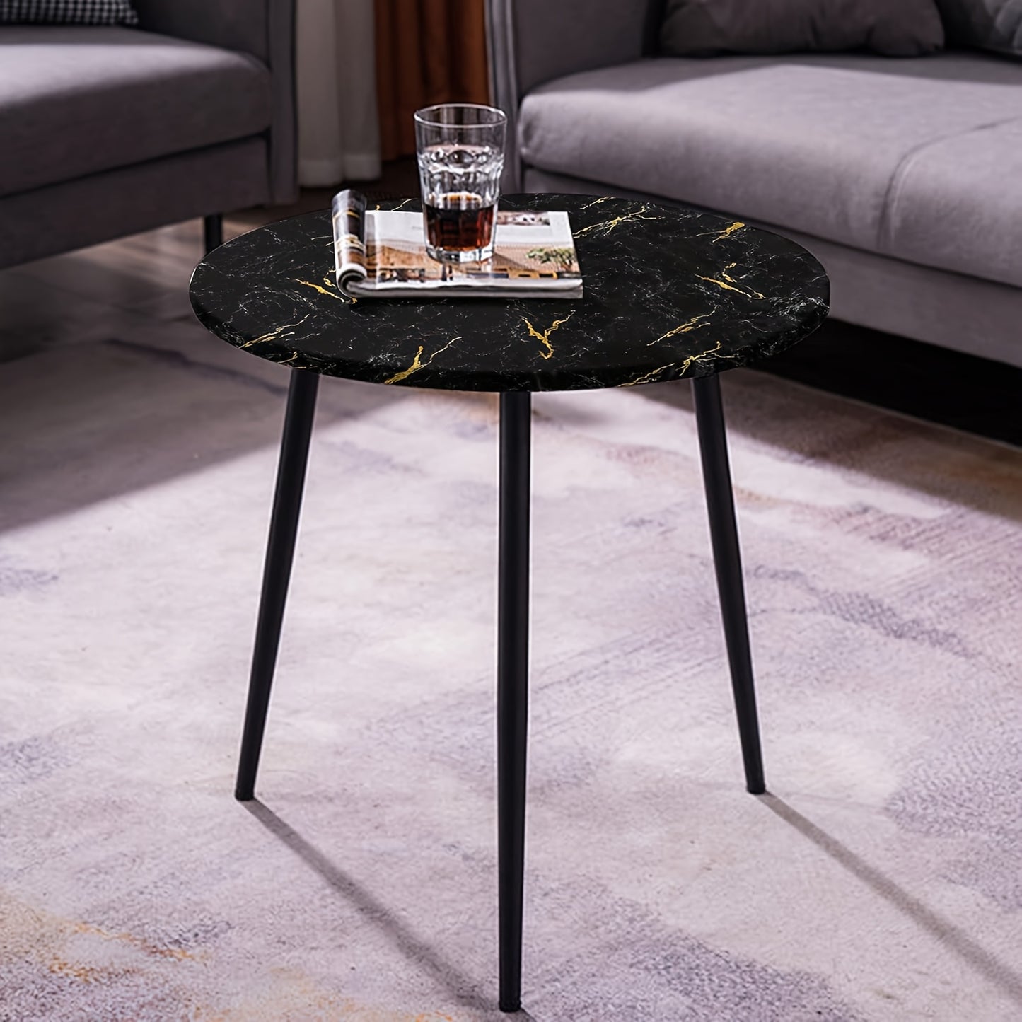 1pc Luxury Black Marble Wallpaper - Self-Adhesive, Large Kitchen Backsplash with Golden Veins, 23.62Inch X 196.85Inch, Easy Installation for Modern Home Decor, Modern Wallpaper | Marble Texture | Durable Wallpaper