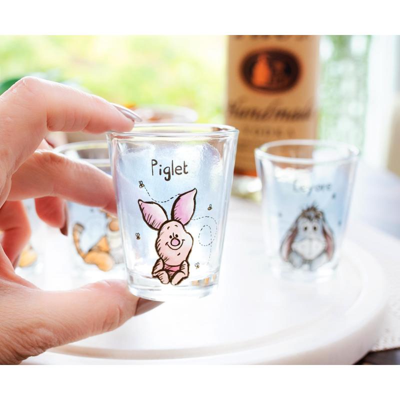 Disney Winnie The Pooh Character Portraits 2-Ounce Mini Shot Glasses | Set of 4