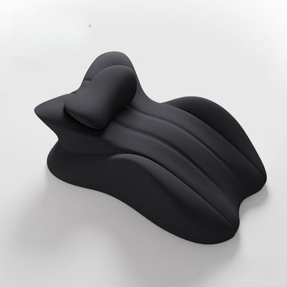 Wedge Pillow for Couples – Ergonomic Intimacy Support & Back Relief Cushion, Low-Profile Bedroom Bolster, Black