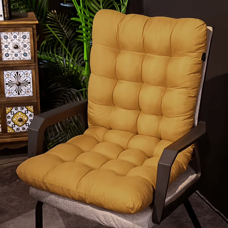 1/2pcs Polyester Cushion Set for Lounge Chairs - Comfortably Soft, Machine Washable, with Straps for Secure Attachment, Providing Full Back Support. Suitable for Garden Furniture, Outdoor Seating, And Both Indoor And Outdoor Use.