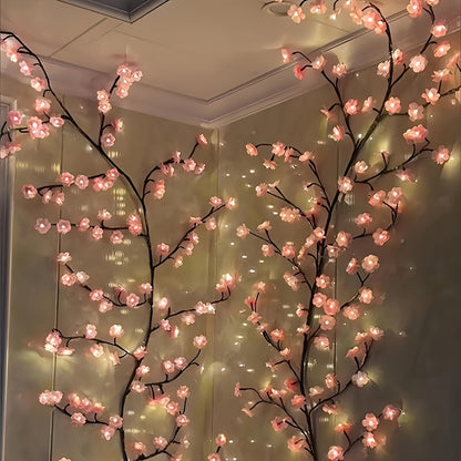 1pc Cherry Blossom Tree Light, Artificial Cherry Blossom Bedroom Decorative Light, Suitable for Parties, Restaurants, Proms, Wall Decorations, Weddings, Holiday Novelty Lighting, Christmas, Home Atmosphere Light