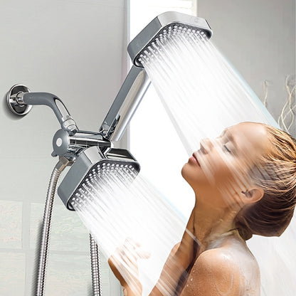 A 4-Inch High-Flow Shower Head And Hose Combination, a Dual-Purpose Handheld Shower Head Kit, a Shower Spray Head Assembly, a Long Hose Three-Way Shower System, a Stationary Shower Head, Bathroom Shower Fixtures For shower use solely