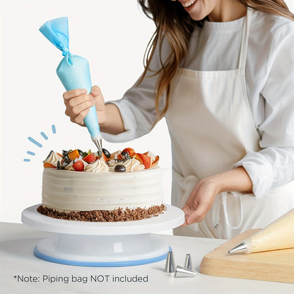 22pcs Velostar Cake Decoration Set Featuring Stainless Steel Piping Tips, Two Pastry Bags, Three Scrapers, And a Cake Turntable Stand - Ideal for Holiday Baking And Festive Cake Decoration Supplies