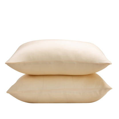 2pcs Mulberry Silk Pillowcase, 22 Momme Satin Weave, Soft & Breathable with Hidden Zipper, Machine Washable for Hair & Skin Health, Bedroom Sofa Home Decor