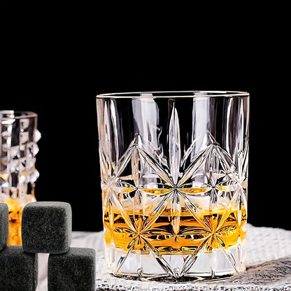 FBL&HM Whiskey Glasses Set of 6 - Old Fashioned Cocktail Glasses - Bourbon Scotch Liquor Glass - Bar Tumbler Glasses Set 10 Oz
