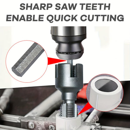 Pipe Thread Cutting Tool – High-Speed Steel Electric Drill Compatible PVC & Steel Pipe Threader, Inside & Outside Threading for 1/2" & 3/4" Pipes, Professional Plumbing & DIY Kit