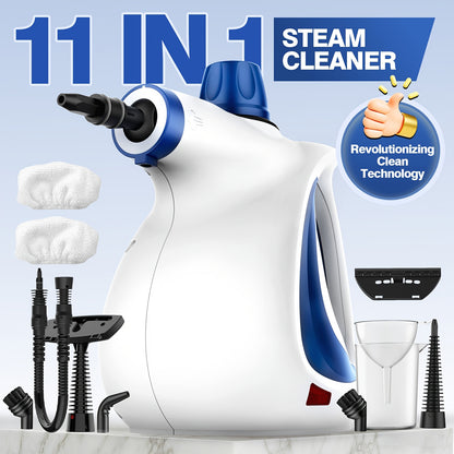 Multi-Surface Natural Steam Cleaner with 10 Accessories: Portable Power for Home