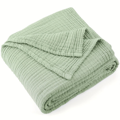 100% Cotton Muslin Blanket 6 Layers | Breathable & Lightweight, Soft Gauze, All-Season, Multipurpose, Perfect for Couch and Bed, Ideal Valentine'S Day and Holiday Gift, Machine Washable, Mixed Colors