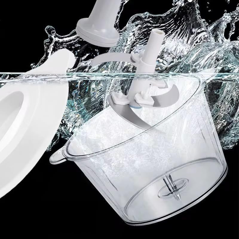 Manual Food Chopper with 2-liter Container, Down-press Vegetable and Meat Cutter, Press-type Cooking Machine, Meat Grinder, Garlic Press, Meat Mincer, Matching Food Blender, Manual Onion Press, Vegetable Cutter, Plastic Kitchen Utensil for Mincing