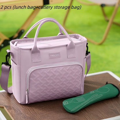 Extra Large 2.91gal Insulated Lunch Bag, Portable Thermal Tote with Adjustable Shoulder Strap and Handle, Cold & Hot Food Carrier, Beach Cooler Bag for Outdoor Use, Keeps Meals Fresh and Delicious, Non-Food Contact