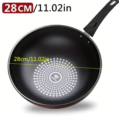 German Diamond Non-Stick Stir-Fry Pan Household Rice Stone Non-Stick Pan Bottom Smokeless Stir-Fry Pan Induction Cooker Gas Stove Pot Multi-Purpose Stir-Fry Pan Non-Stick Pan Household Stir-Fry Pan Flat Bottom Pot Induction Cooker Gas Stove Universa