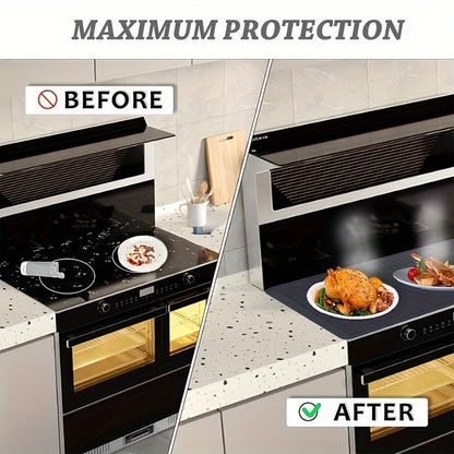 Silicone Covers for Electric Stoves - 28 X 20 Ceramic Stove Protector, Heat-Resistant Glass Cooktop Cover, And Dish Drying Mats for The Kitchen.