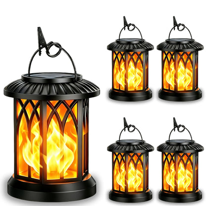 2/4Pack Solar Lantern Outdoor Lights, Christmas Light, Upgraded Flickering Flame Solar Lanterns Lights Outdoor IPX5 Waterproof, Hanging Outdoor Solar Lanterns Lights, Auto On/Off Up to 12Hrs Lanterns for Yard Garden Decor