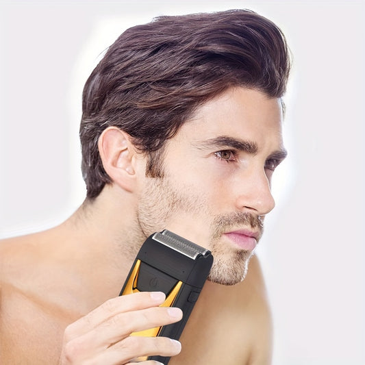Electric Foil Shaver for Men Professional Rechargeable Hair Trimmer Wet Dry Electric Razor Close Shave Home Grooming Tool Father's Day Gift Golden