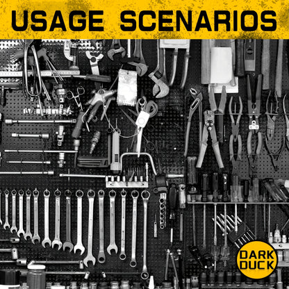 66/100pcs Black Metal Pegboard Wall Organizer Set, Includes Paper Towel Holder, Closet Storage Solutions - Simplified Storage And Organization for Garage, Workbench, Shelves, And Tools. (Panels Measuring 12X24 Inches with Hooks)