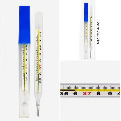 4pcs Digital Indoor Thermometer | Large Display Glass Accurate Fast Reading, Single Use, Plastic Outer Material