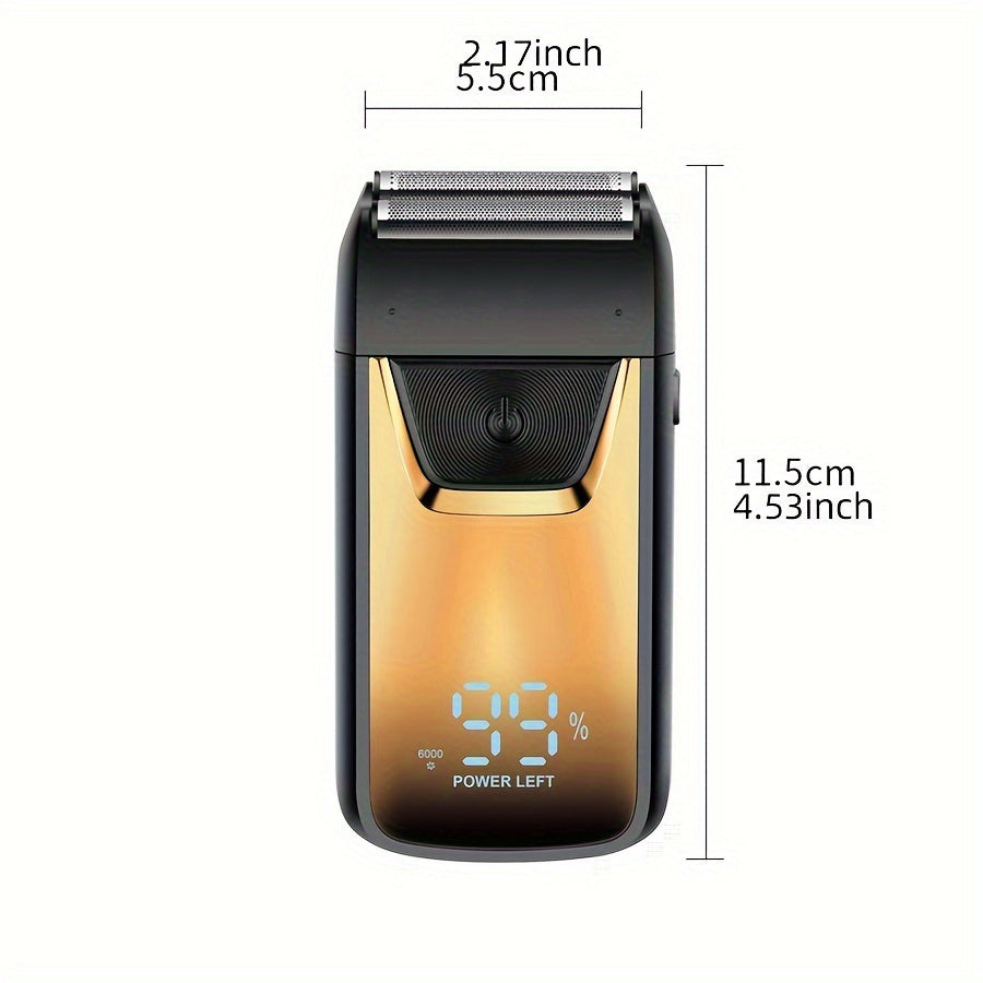 Men'S Electric Shaver, Hair Trimmer, Professional Rechargeable Electric Foil Shaver for Home, High-Quality Choice for Father'S Day