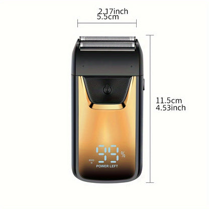 Men'S Electric Shaver, Hair Trimmer, Professional Rechargeable Electric Foil Shaver for Home, High-Quality Choice for Father'S Day