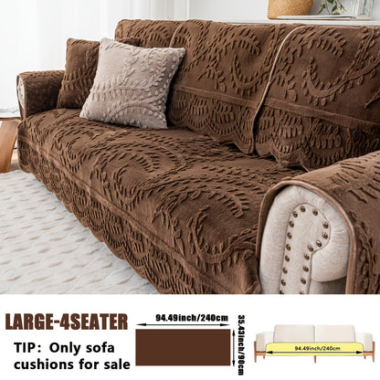 Thickened Quilted Machine Washable Sofa Cushion, Faux Rabbit Fur Comfort Warm Non-slip Plush Sofa Cover, Breathable And Comfortable Pet-friendly For Bedroom, Office, Living Room, Easter Home Decoration