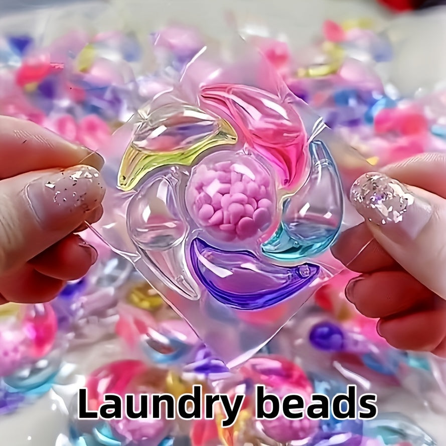 200g Pack/300g Pack/600g Pack/six In One Laundry Gel Beads, Each Weighing 0.35 oz, Concentrated Laundry Detergent, Efficient Cleaning And Stain Removal, Clothing Fragrance Beads