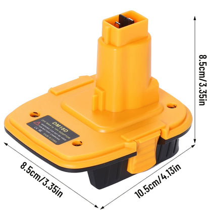 2-Pack/4-Pack DM18D Adapter Fits for Dewalt 18V XRP NiCad NiMh Cordless Tools, for Dewalt 20V Li-ion Battery Or for MK 18V Red Tools Li-ion Battery to Replace for Dewalt 18V NiCad NiMh Battery-Adapter Only, Battery Not Included