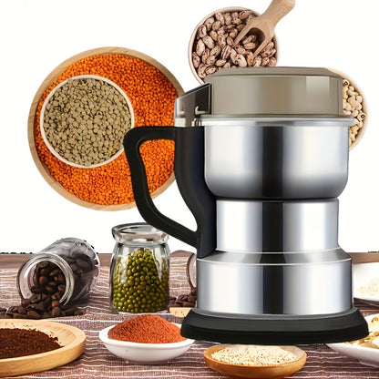 Grinde, Powerful Motor 10S Fast Grinding, Grain Mill for Beans Spices, Nuts, 4-Blade Stainless Steel Electric Coffee Bean Grinder, 400G/400Ml/14Oz Deepen Grind Chamber, Wet And Dry Food Processor, Quickly Evenly Grinding, One-Button Control