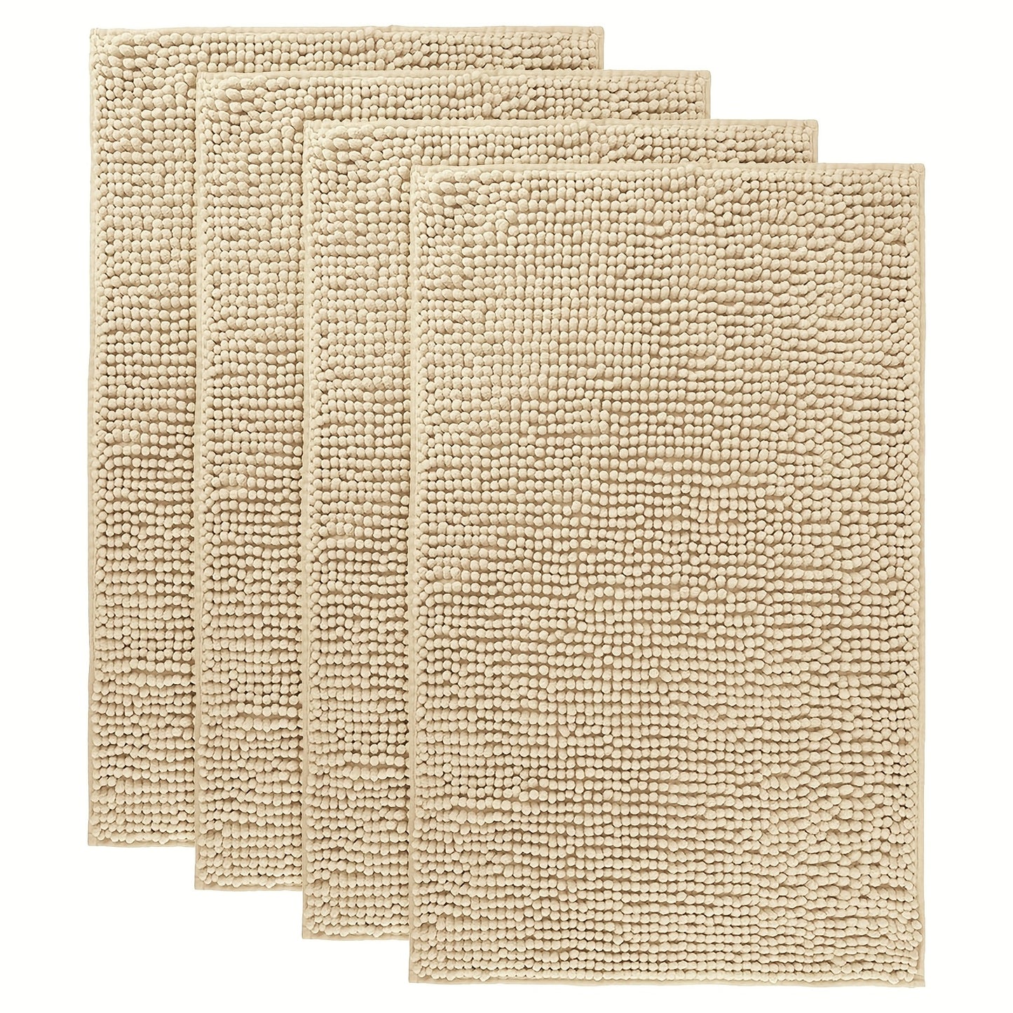 Chenille Bathroom Rug Extra Soft Absorbent Bath Mats for Bathroom Floor, Water Absorbent, Machine Washable