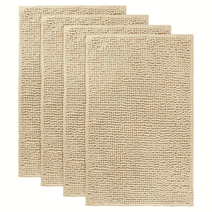 Chenille Bathroom Rug Extra Soft Absorbent Bath Mats for Bathroom Floor, Water Absorbent, Machine Washable