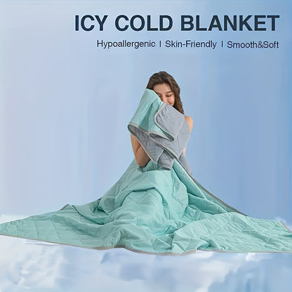 1pc Cooling Blanket, Hot Sleeper Extra Large 78*90 Inches 59*78 Inches Summer Cooling Blanket, Lightweight Air-cooled Comforter, Adult Heat Absorption Soft And Breathable Smooth Air Conditioner By Cool Breathable Moisture Absorption And Perspiration